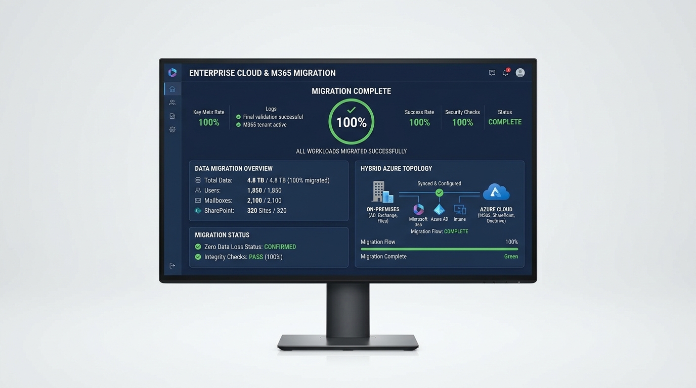 Kurumsal Bulut & E-Posta Göçü Web Tasarım Monitör Mockup